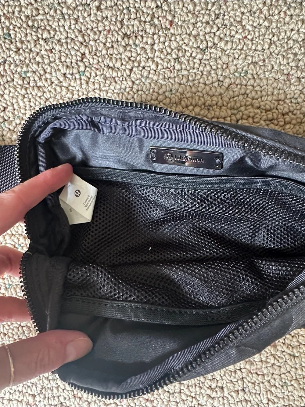 lululemon athletica Black Camo Crossbody belt Bag